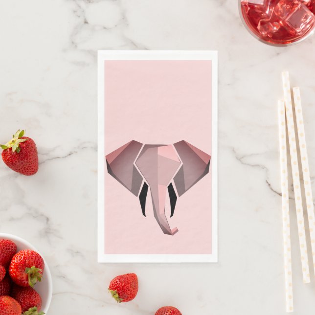 Geometrics Elephant Head  Napkin (Insitu)