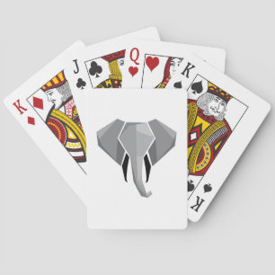Geometrics Elephant Head  Playing Cards