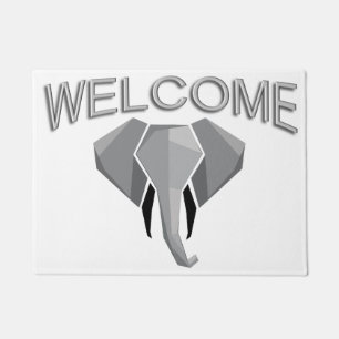Geometrics Elephant Head Welcome Doormat