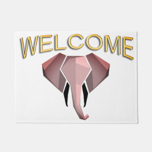  Geometrics Elephant Head Welcome Doormat