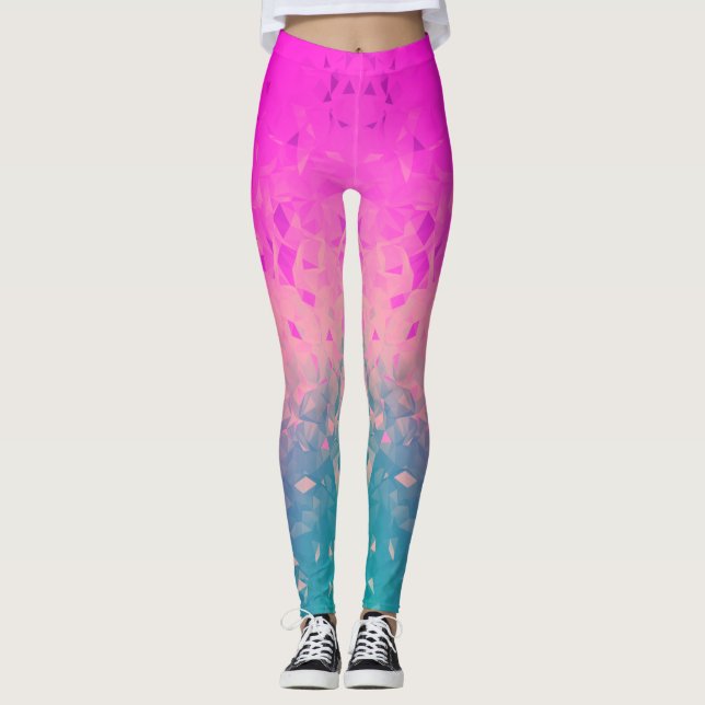 Geometrics - flourescent leggings (Front)
