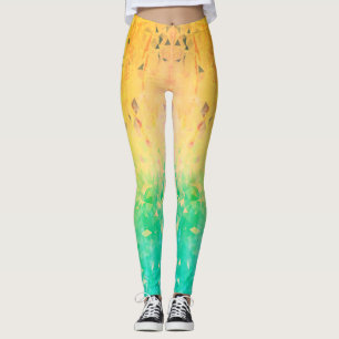 Geometrics - lemon lime leggings