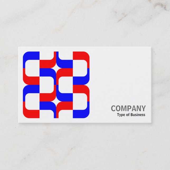 Geometropolis - 020614 - Red and Blue Business Card (Front)