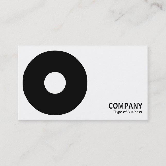 Geometropolis - Bold Circle II - Black Business Card (Front)