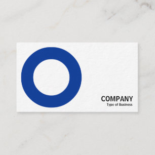 Geometropolis - Bold Circle - Navy Blue Business Card