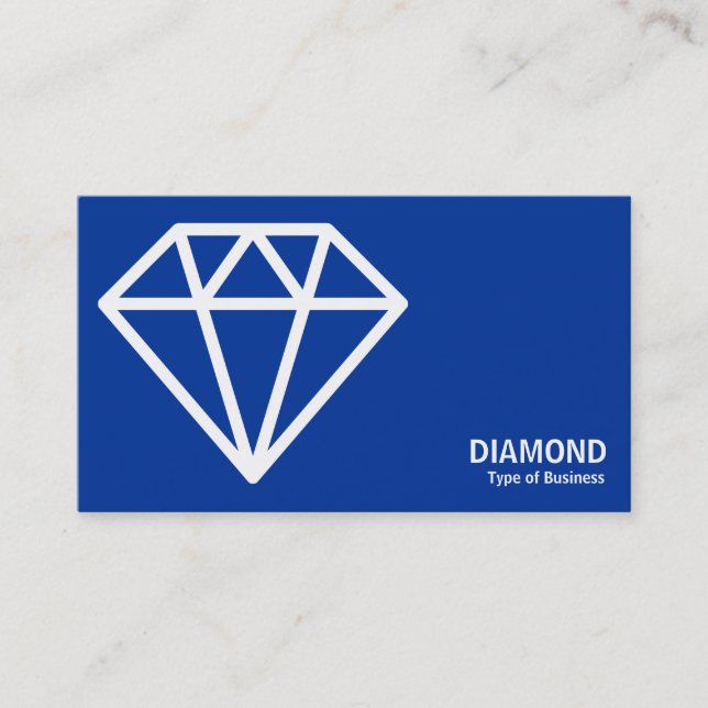 Geometropolis - Diamond - White on Deep Navy Business Card (Front)