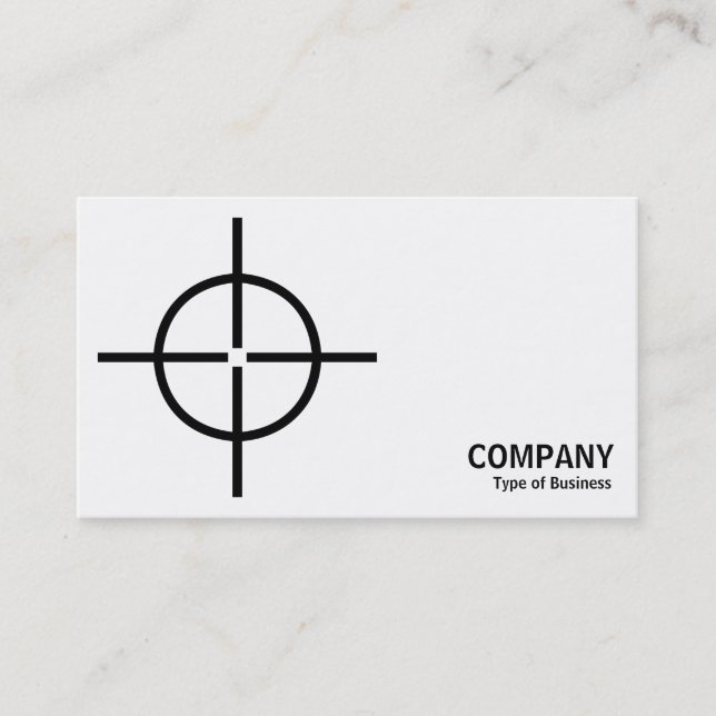 Geometropolis - Round Crosshairs - Black Business Card (Front)