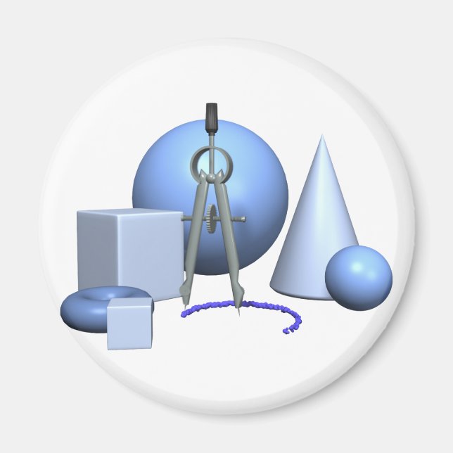 Geometry and Geometrical Shapes Magnet (Front)