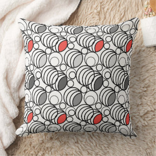 Geometry circles and rings decor retro sixties cushion