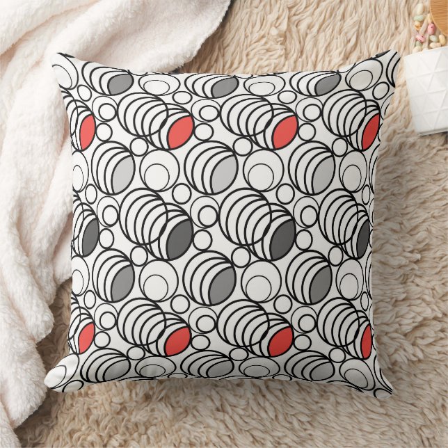 Geometry circles and rings decor retro sixties  cushion (Blanket)
