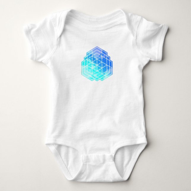 Geometry Clouds Baby Bodysuit (Front)