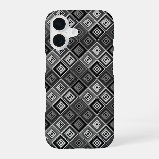 Geometry ethnic patchwork  iPhone 16 case (Back)