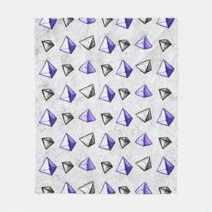 Geometry Geek Pyramid Pattern Fleece Blanket