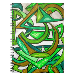 Geometry Homework-Abstract Art Hand Painted Notebook