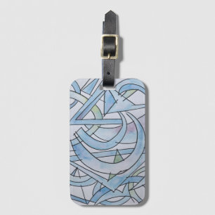 Geometry Homework-Hand Painted Modern Watercolor  Luggage Tag