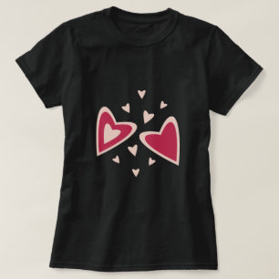 Geometry in Love - pink and red - image. T-Shirt