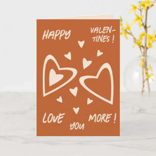 Geometry in Love - Red Ochre - Happy Valentines! Card