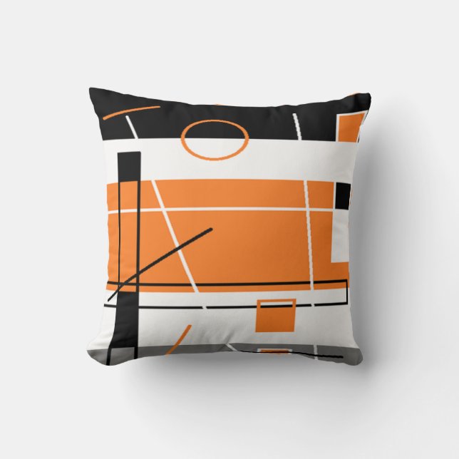 Geometry Inspiration Funky Throw Pillow (Front)
