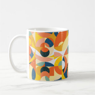 Geometry minimalistic artwork pattern with simple coffee mug