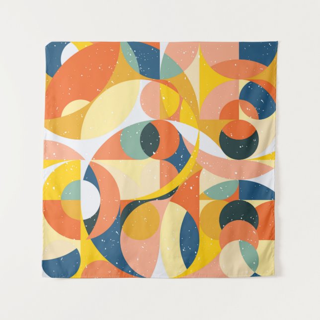 Geometry minimalistic artwork pattern with simple  tapestry (Front)