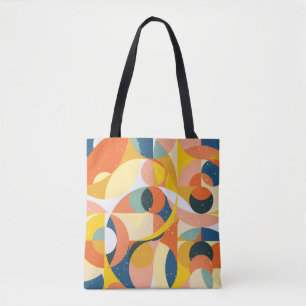 Geometry minimalistic artwork pattern with simple tote bag