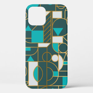 Geometry minimalistic artwork retro poster with si iPhone 12 case