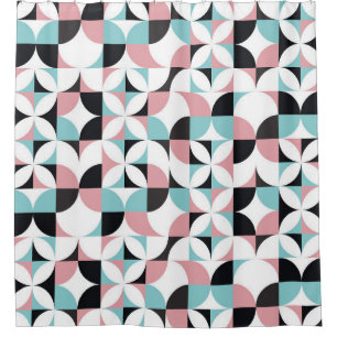 Geometry minimalistic seamless pattern shower curtain