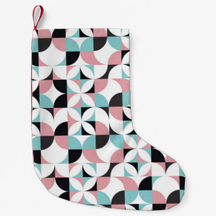 Geometry minimalistic seamless pattern small christmas stocking