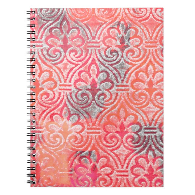 Geometry modern repeat pattern with texturesabstra notebook (Front)