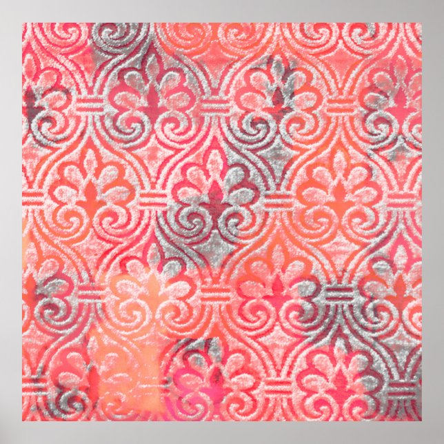 Geometry modern repeat pattern with texturesabstra poster (Front)