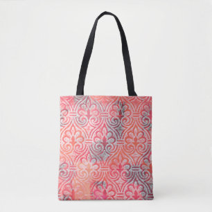 Geometry modern repeat pattern with texturesabstra tote bag
