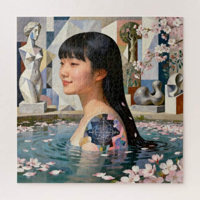 “Geometry of Serenity” – A Digital Portrait Jigsaw Puzzle (Vertical)