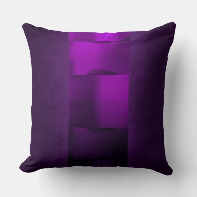 Geometry Plum Purple 3-Dimensional Amethyst Cushion (Front)