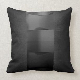 Geometry Plum Purple 3-Dimensional Black Grey Cushion