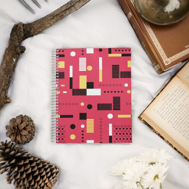 Geometry Polka Stripes Notebook (discover a wide range of high-quality notebook for students, college, office.)