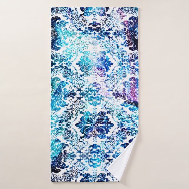 Geometry repeat pattern with texture backgroundabs bath towel (Bath Towel)