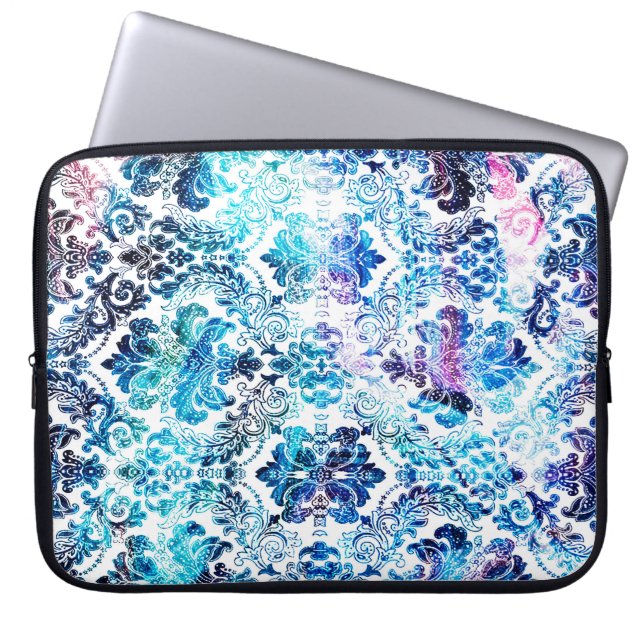 Geometry repeat pattern with texture backgroundabs laptop sleeve (Front)