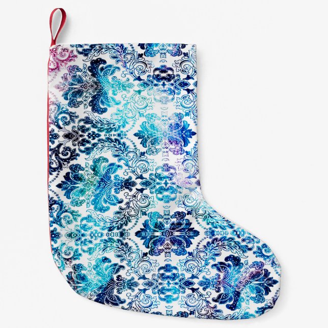 Geometry repeat pattern with texture backgroundabs small christmas stocking (Front)