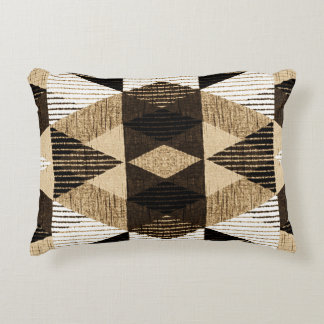 Geometry Repeat: Textured Background Design Decorative Cushion