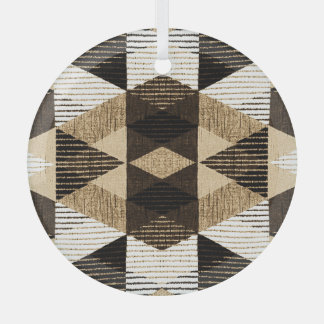 Geometry Repeat: Textured Background Design Glass Tree Decoration