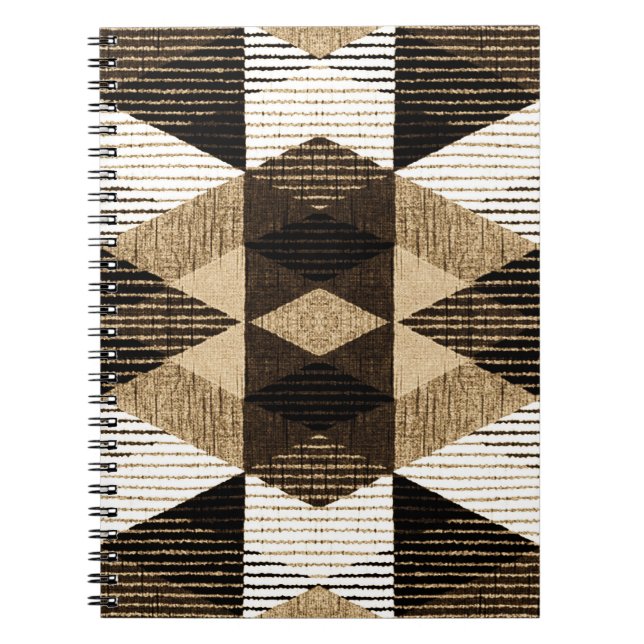 Geometry Repeat: Textured Background Design Notebook (Front)