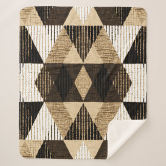 Geometry Repeat: Textured Background Design Sherpa Blanket