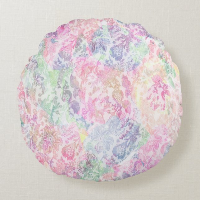 Geometry texture classic modern repeat patternpatt round cushion (Front)