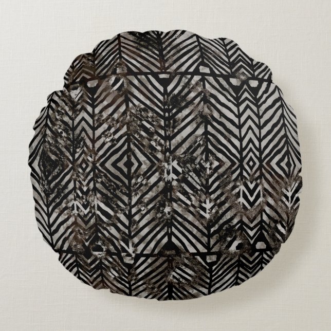 Geometry texture creative repeat modern patternabs round cushion (Front)