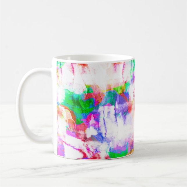 Geometry texture repeat classic patternabstract, a coffee mug (Left)