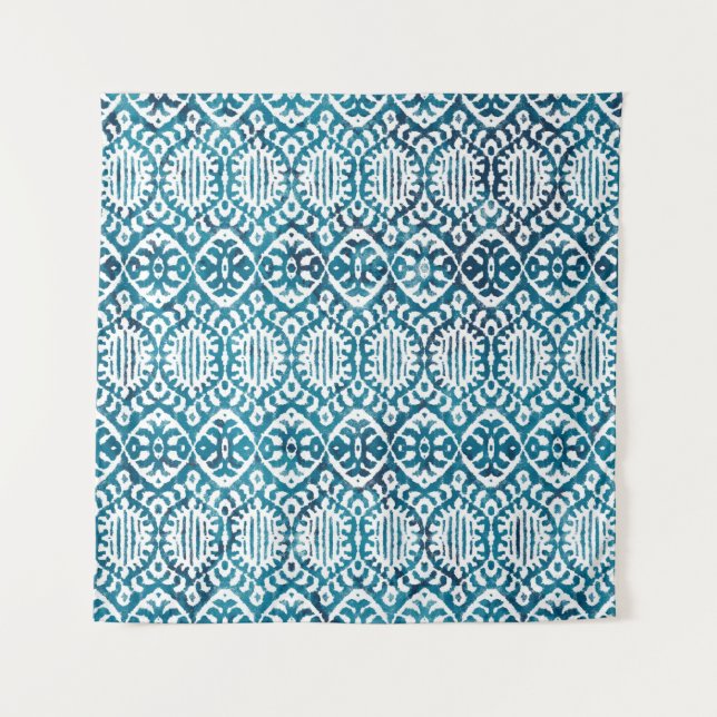 Geometry texture repeat creative modern patternwat tapestry (Front)