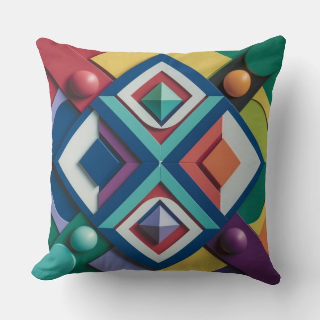 Geometry Throw Pillow (Front)