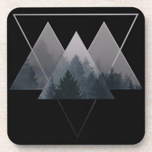 Geometry Triangles Misty Fores Coaster