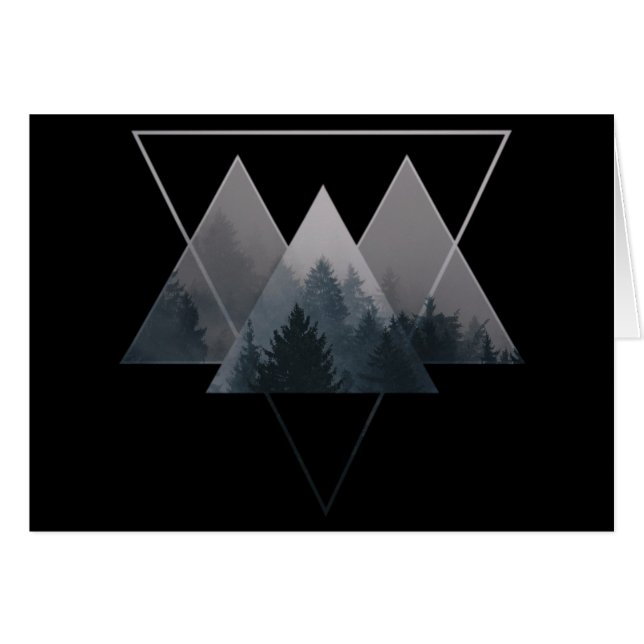 Geometry Triangles Misty Forest (Front Horizontal)