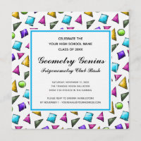 Geometry Trigonometry Genius Graduation Party Fun